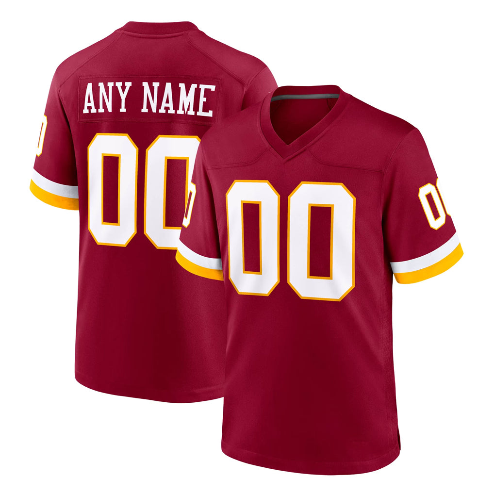 Parkc Custom W.Commanders Burgundy Game Home Any Name & Numbers Stitched Jerseys