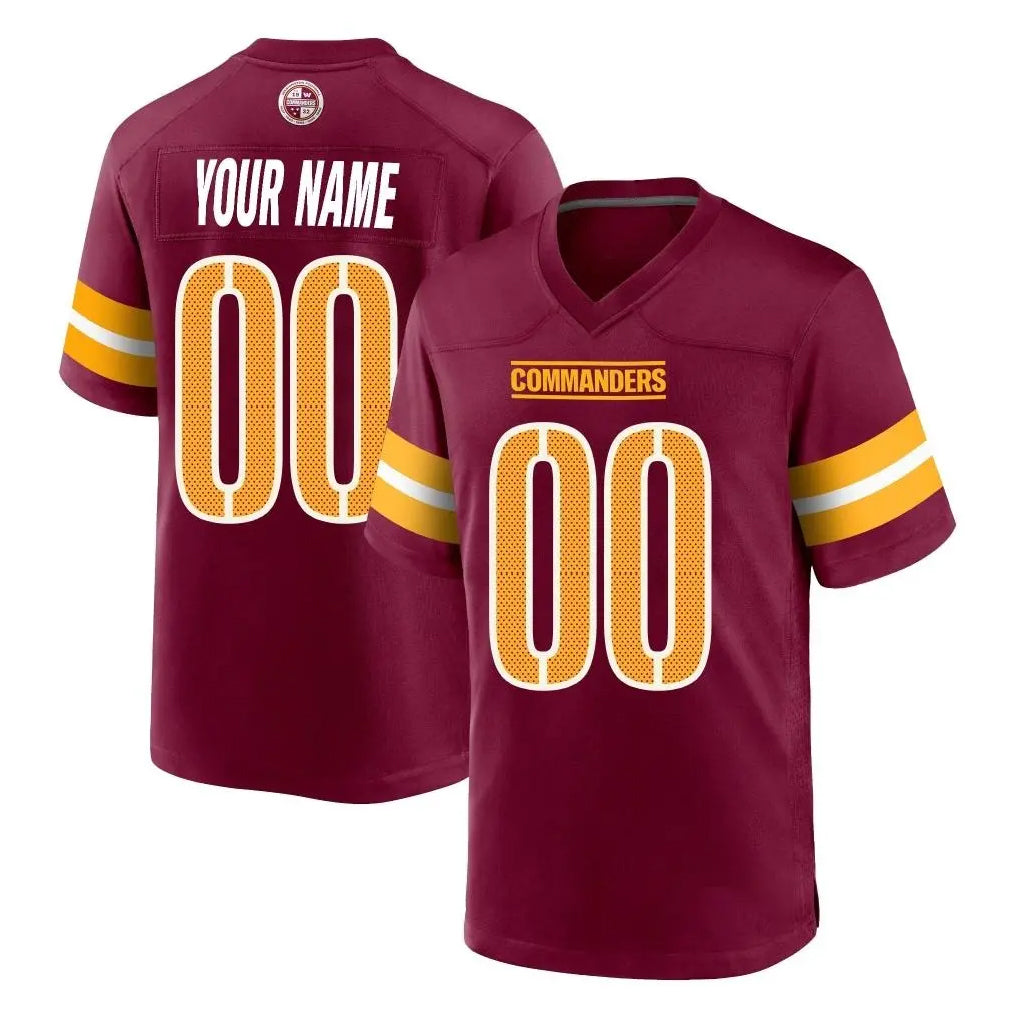 Parkc Custom W.Commanders Burgundy Home Game Any Name & Numbers Stitched Jerseys