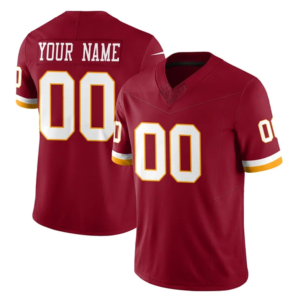 Parkc Custom W.Commanders Burgundy Limited Team Vapor F.U.S.E. Home Game Any Name & Numbers Stitched Jerseys