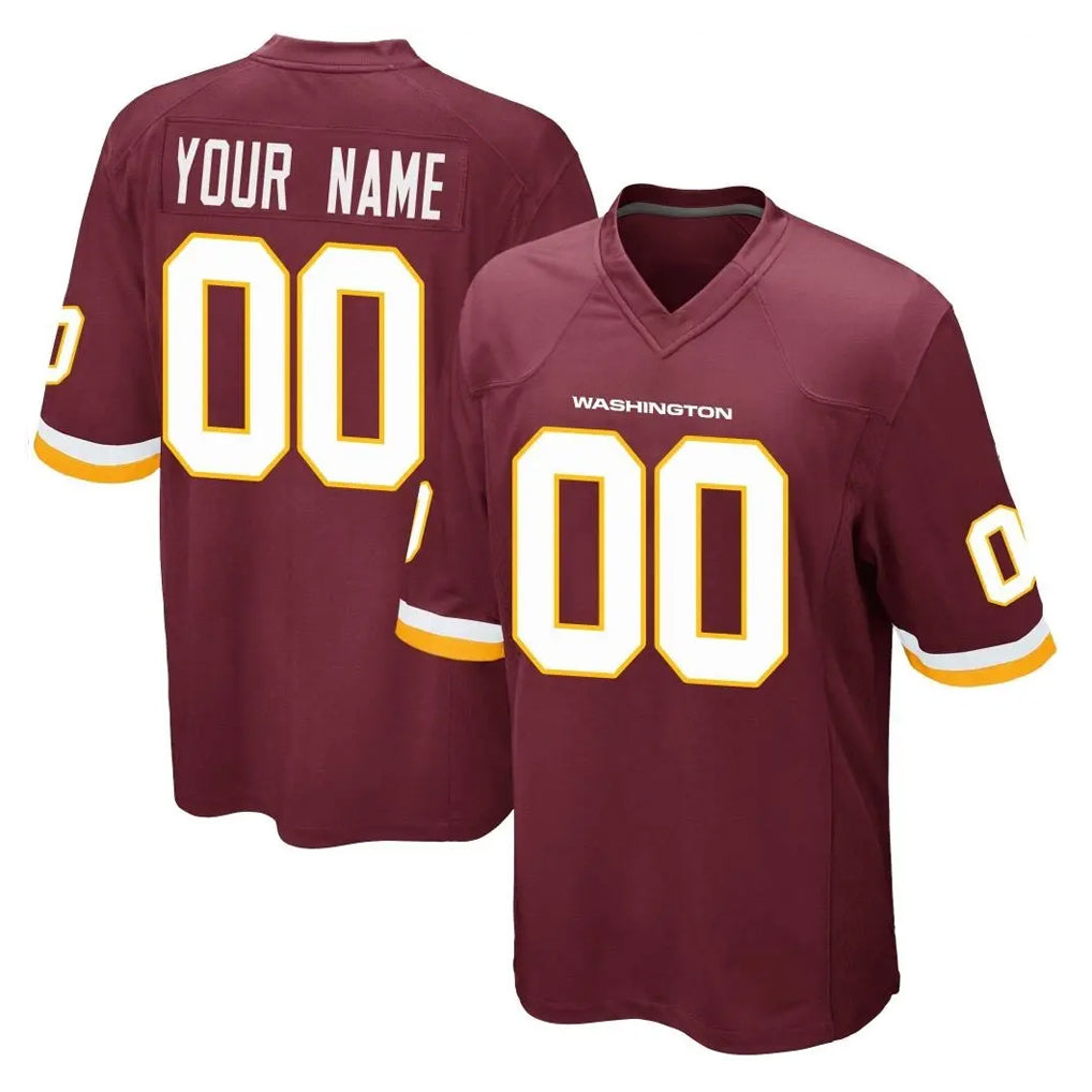 Parkc Custom W.Commanders Burgundy Team Color Home Game Any Name & Numbers Stitched Jerseys