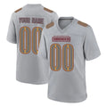 Parkc Custom W.Commanders Gray Atmosphere Fashion Home Game Any Name & Numbers Stitched Jerseys