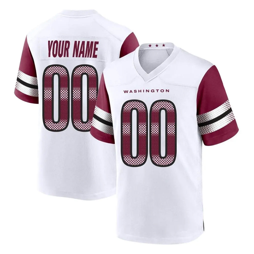 Parkc Custom W.Commanders White Game Home Any Name & Numbers Stitched Jerseys