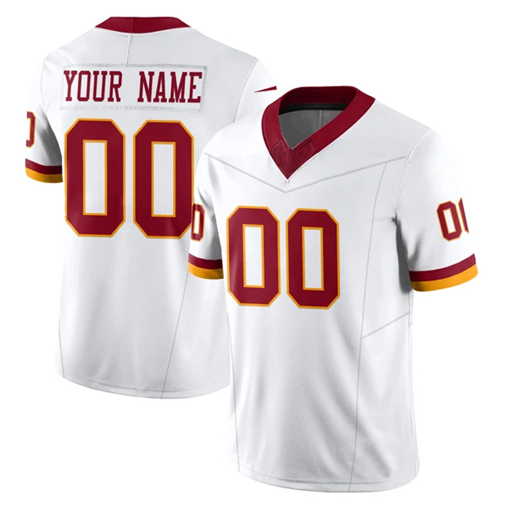 Parkc Custom W.Commanders White Limited Vapor F.U.S.E. Home Game Any Name & Numbers Stitched Jerseys