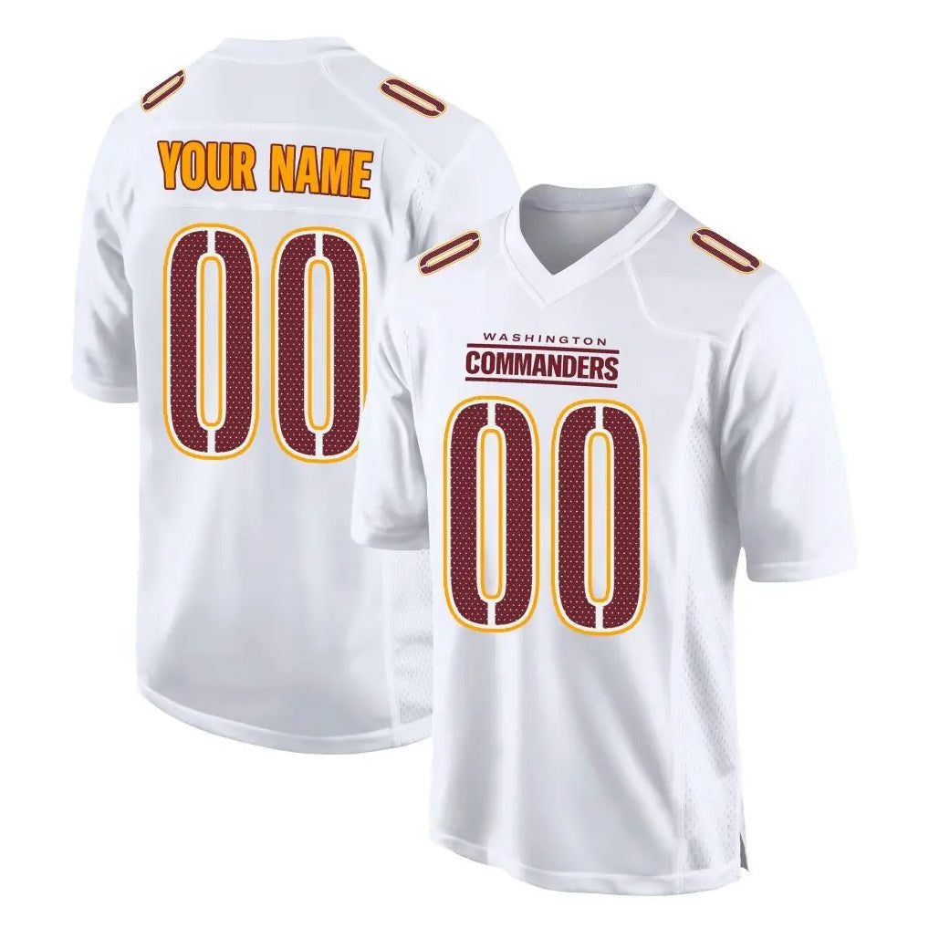 Parkc Custom W.Commanders White Tundra Fashion Home Game Any Name & Numbers Stitched Jerseys