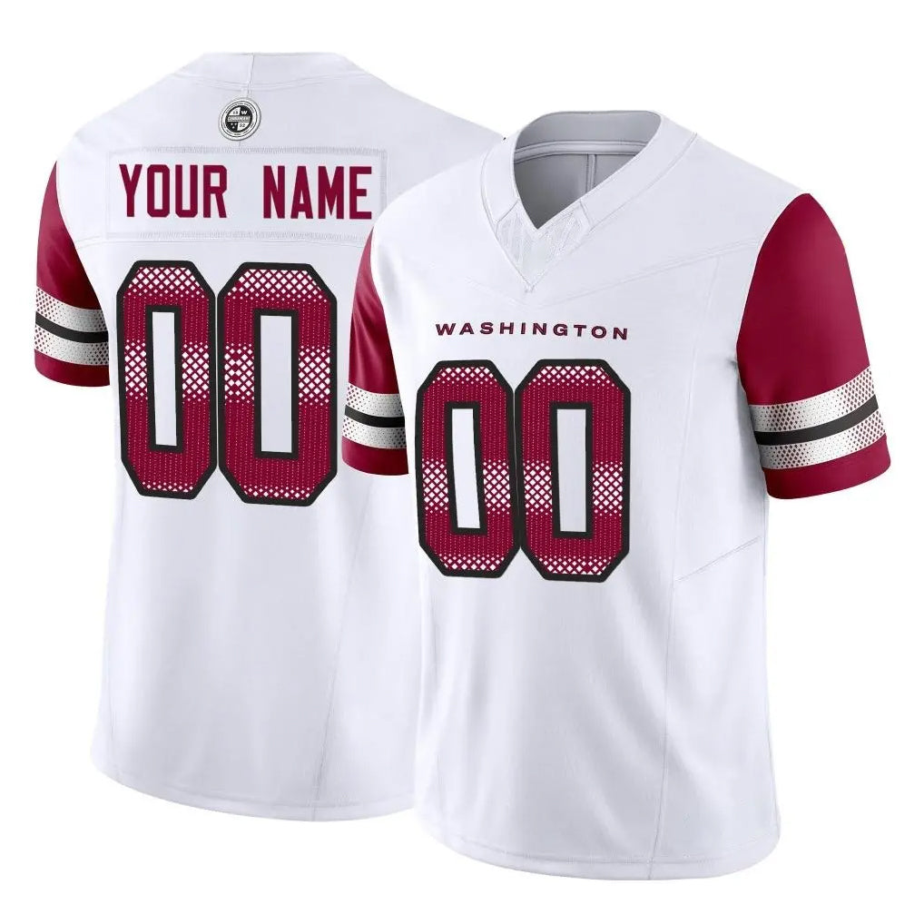 Parkc Custom W.Commanders White Vapor F.U.S.E. Limited Home Game Any Name & Numbers Stitched Jerseys