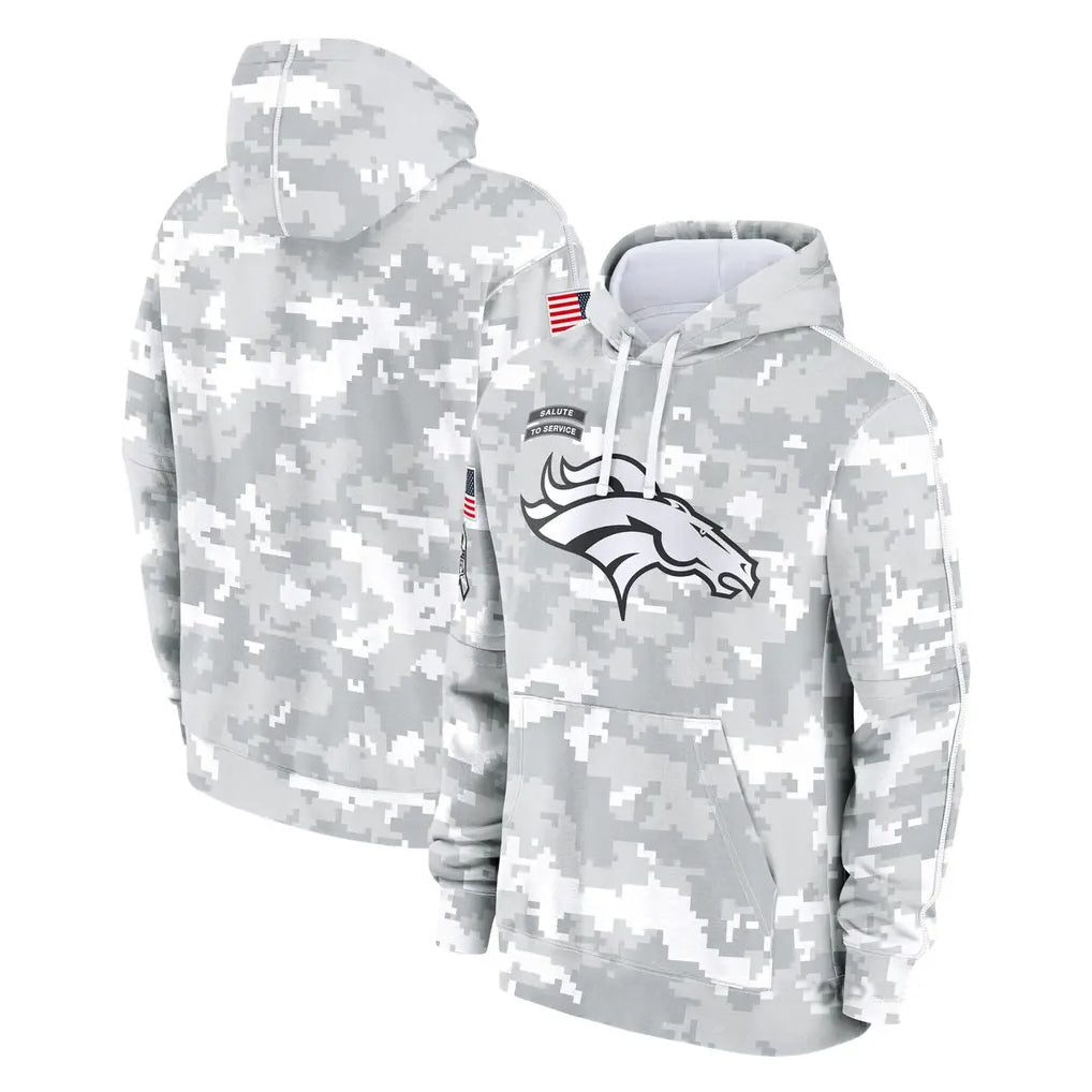 Parkc D.Broncos Arctic Camo Salute to Service Hoodies Limited Game Blank Player Stitched Jerseys