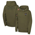 Parkc D.Broncos Olive Salute to Service Pullover Hoodies Blank Player Stitched Jerseys