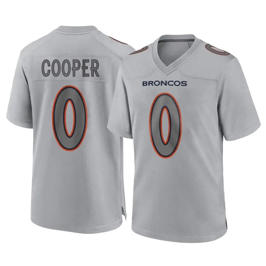 Parkc D.Broncos #0 Jonathon Cooper Player Gray Atmosphere Fashion Limited Game Stitched Jerseys