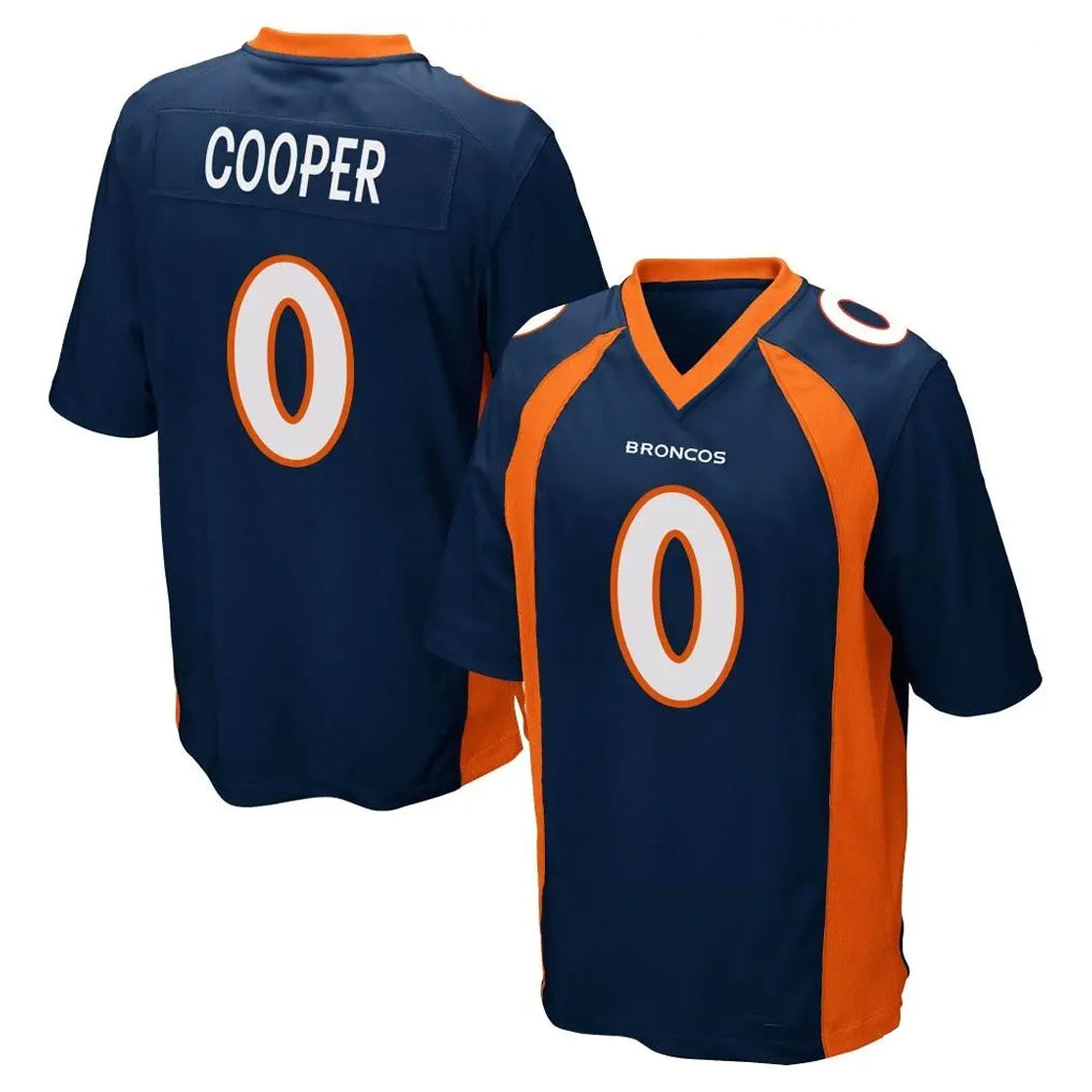 Parkc D.Broncos #0 Jonathon Cooper Player Navy Game Stitched Jerseys