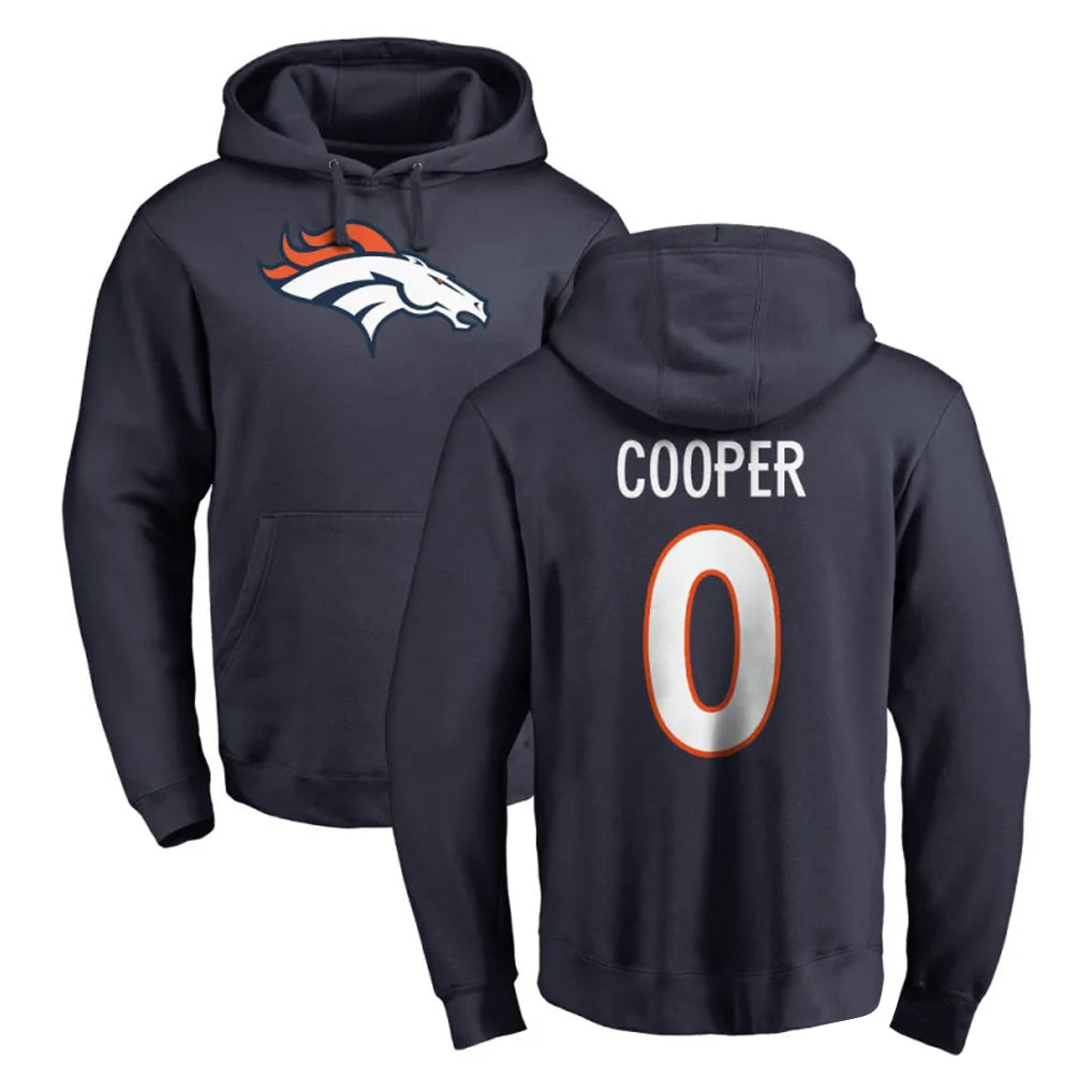 Parkc D.Broncos #0 Jonathon Cooper Player Navy Pullover Hoodie Limited Stitched Jerseys
