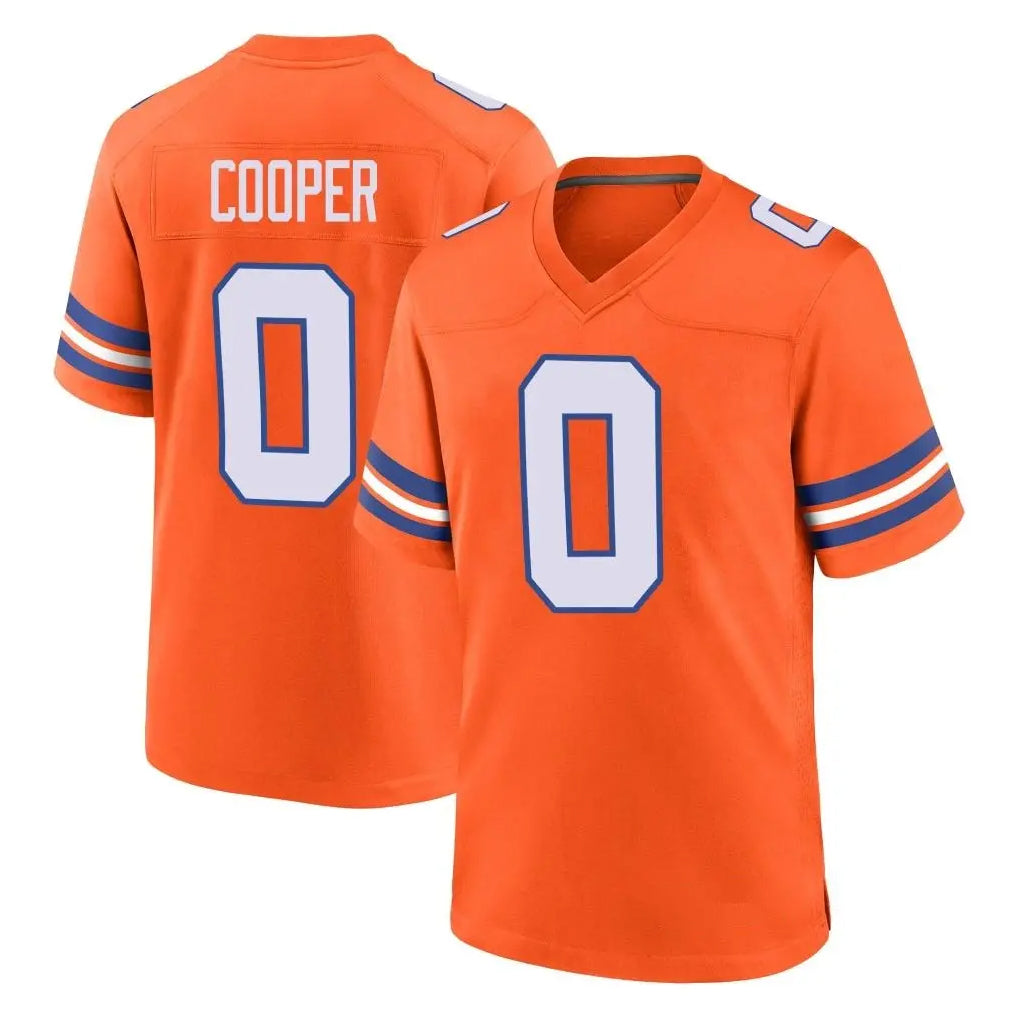Parkc D.Broncos #0 Jonathon Cooper Player Orange Alternate Collection Throwback Game Stitched Jerseys