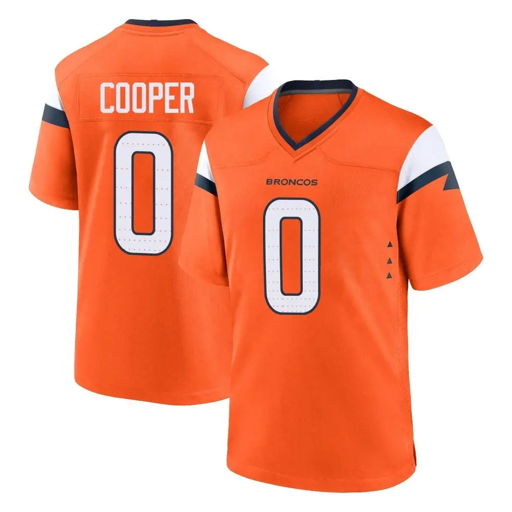 Parkc D.Broncos #0 Jonathon Cooper Player Orange Home Game Stitched Jerseys