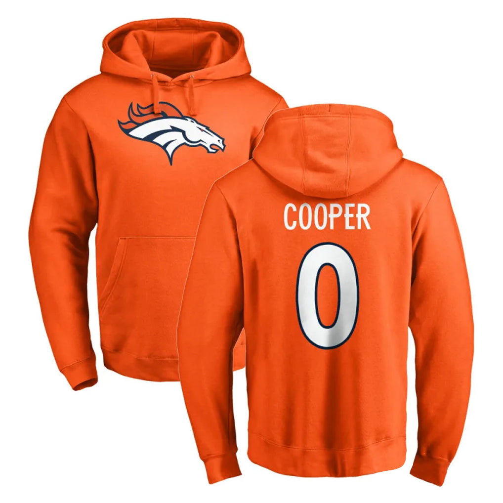 Parkc D.Broncos #0 Jonathon Cooper Player Orange Pullover Hoodie Limited Stitched Jerseys