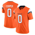 Parkc D.Broncos #0 Jonathon Cooper Player Orange Vapor F.U.S.E. Limited Home Game Stitched Jerseys