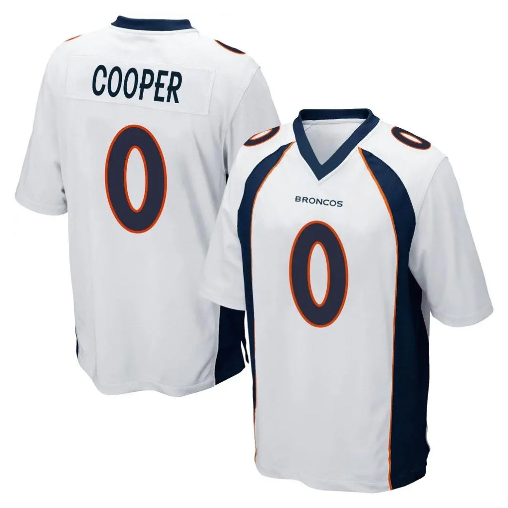 Parkc D.Broncos #0 Jonathon Cooper Player White Game Stitched Jerseys