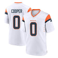 Parkc D.Broncos #0 Jonathon Cooper Player White Home Game Stitched Jerseys