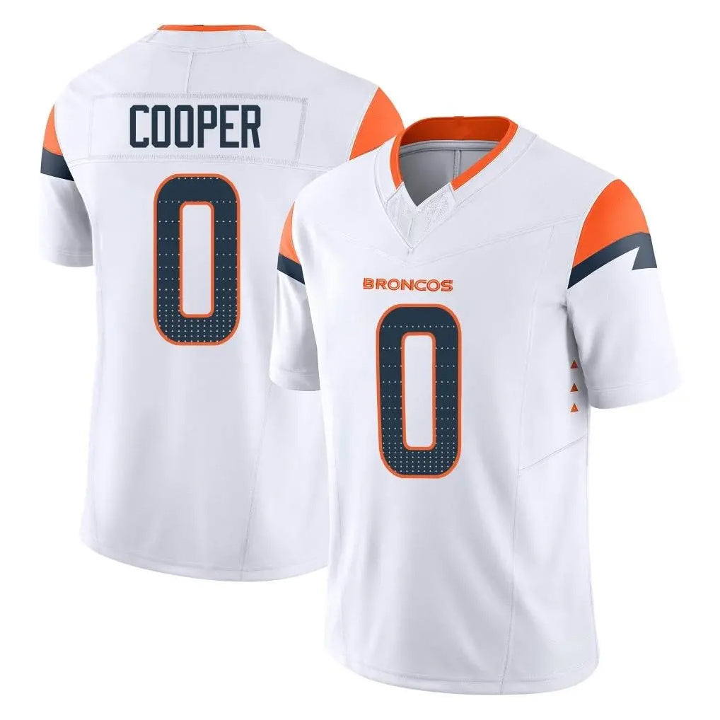 Parkc D.Broncos #0 Jonathon Cooper Player White Limited Vapor F.U.S.E. Home Game Stitched Jerseys