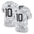 Parkc D.Broncos #10 Bo Nix Player Arctic Camo Salute To Service Limited Stitched Jerseys