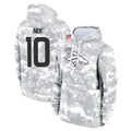 Parkc D.Broncos #10 Bo Nix Player Arctic Camo Salute to Service Hoodies Limited Game Stitched Jerseys