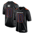 Parkc D.Broncos #10 Bo Nix Player Carbon Black Fashion Limited Game Stitched Jerseys
