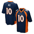 Parkc D.Broncos #10 Bo Nix Player Navy Game Stitched Jerseys