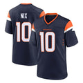 Parkc D.Broncos #10 Bo Nix Player Navy Home Game Stitched Jerseys