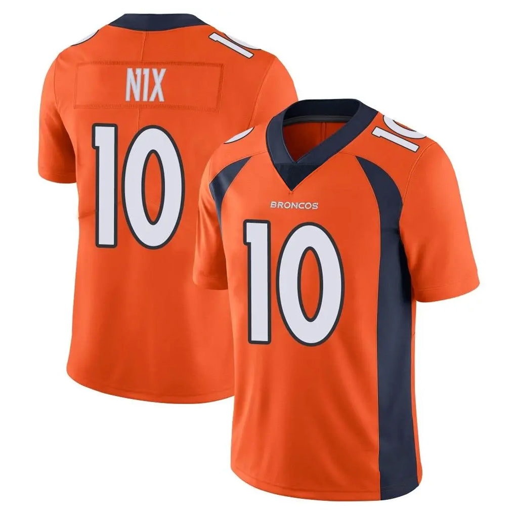 Parkc D.Broncos #10 Bo Nix Player Orange Color Vapor Untouchable Limited Game Stitched Jerseys