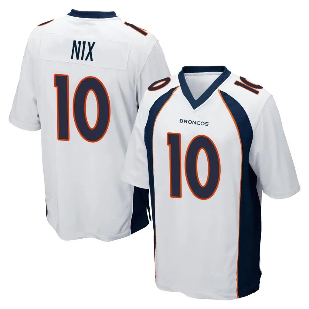 Parkc D.Broncos #10 Bo Nix Player White Game Stitched Jerseys