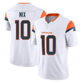 Parkc D.Broncos #10 Bo Nix Player White Limited Vapor F.U.S.E. Home Game Stitched Jerseys