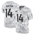 Parkc D.Broncos #14 Courtland Sutton Player Arctic Camo Salute To Service Limited Stitched Jerseys