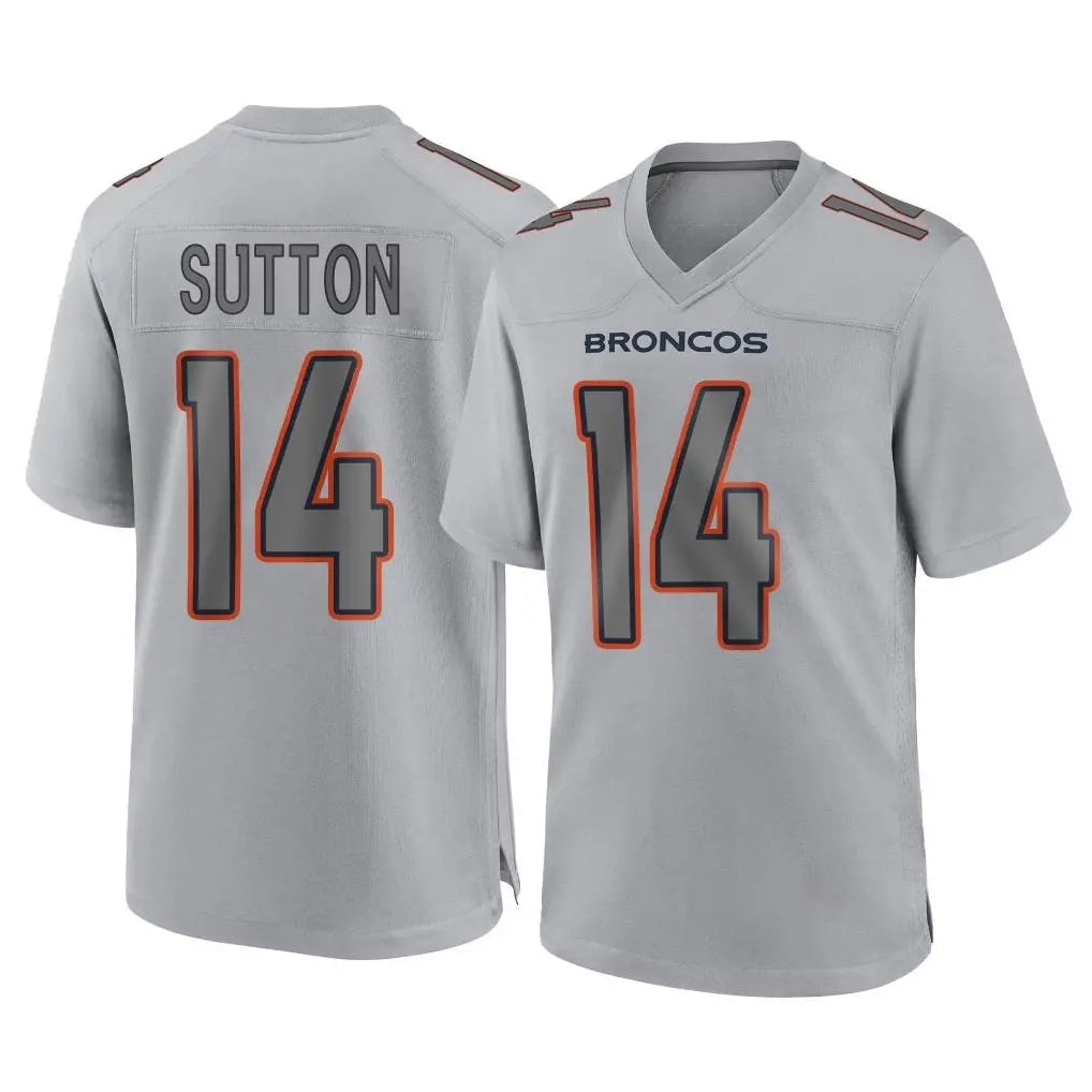 Parkc D.Broncos #14 Courtland Sutton Player Gray Atmosphere Fashion Limited Game Stitched Jerseys