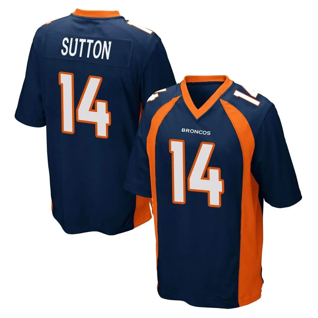 Parkc D.Broncos #14 Courtland Sutton Player Navy Game Stitched Jerseys