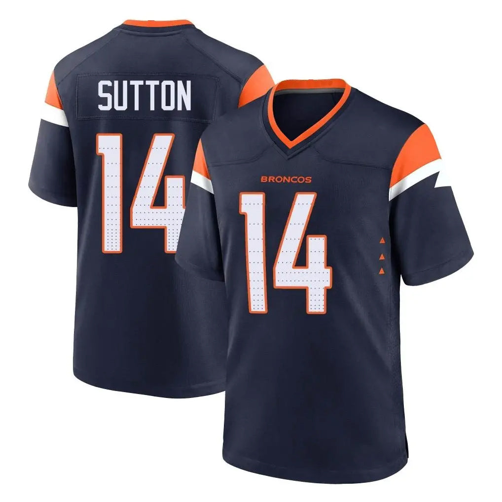 Parkc D.Broncos #14 Courtland Sutton Player Navy Home Game Stitched Jerseys