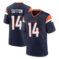 Parkc D.Broncos #14 Courtland Sutton Player Navy Home Game Stitched Jerseys