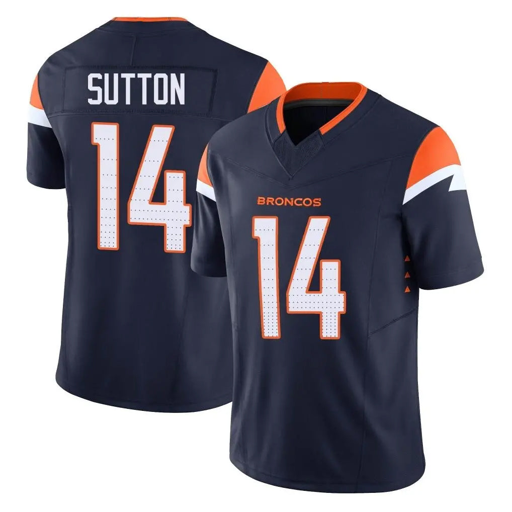 Parkc D.Broncos #14 Courtland Sutton Player Navy Limited Vapor F.U.S.E. Home Game Stitched Jerseys