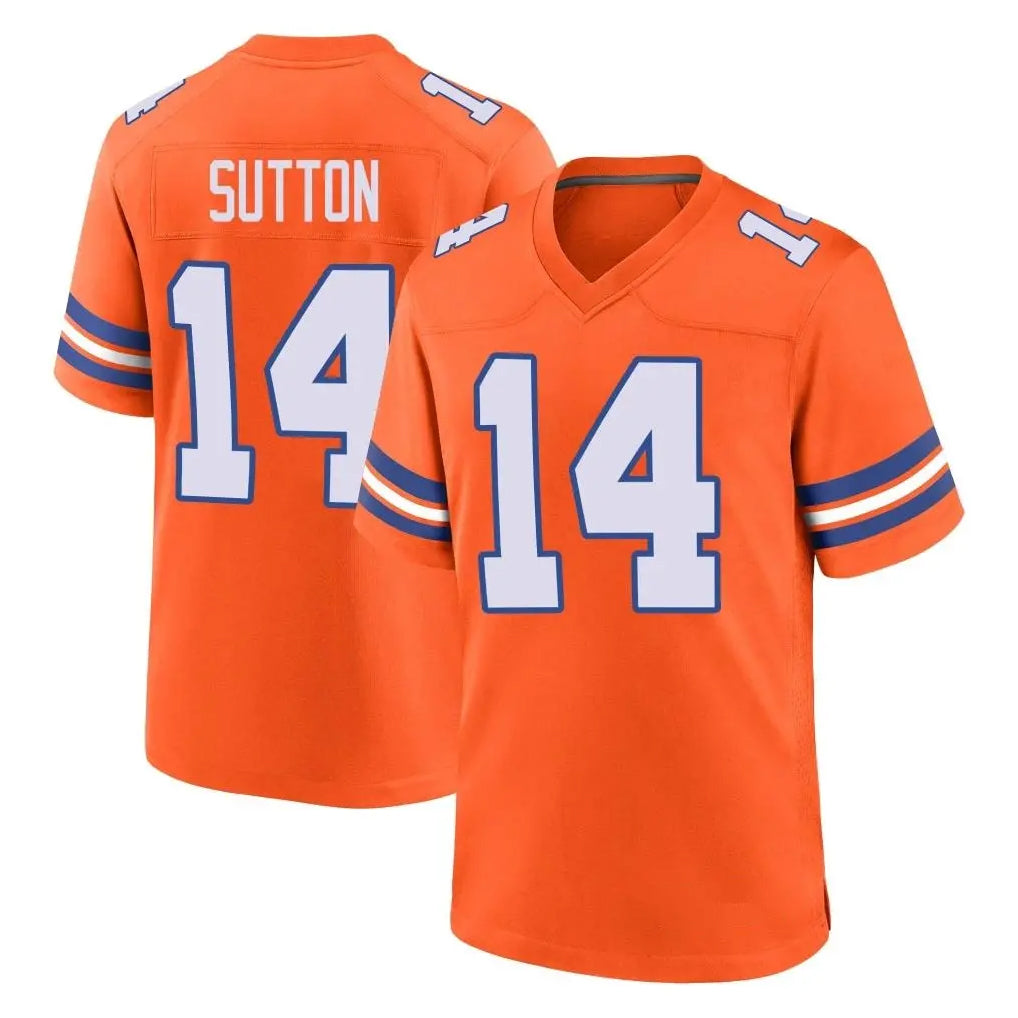 Parkc D.Broncos #14 Courtland Sutton Player Orange Alternate Collection Throwback Game Stitched Jerseys