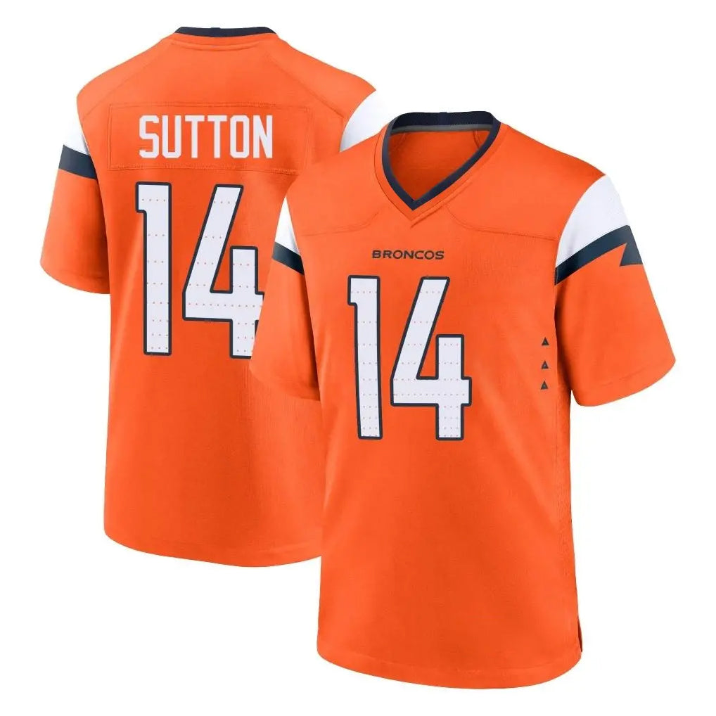 Parkc D.Broncos #14 Courtland Sutton Player Orange Home Game Stitched Jerseys
