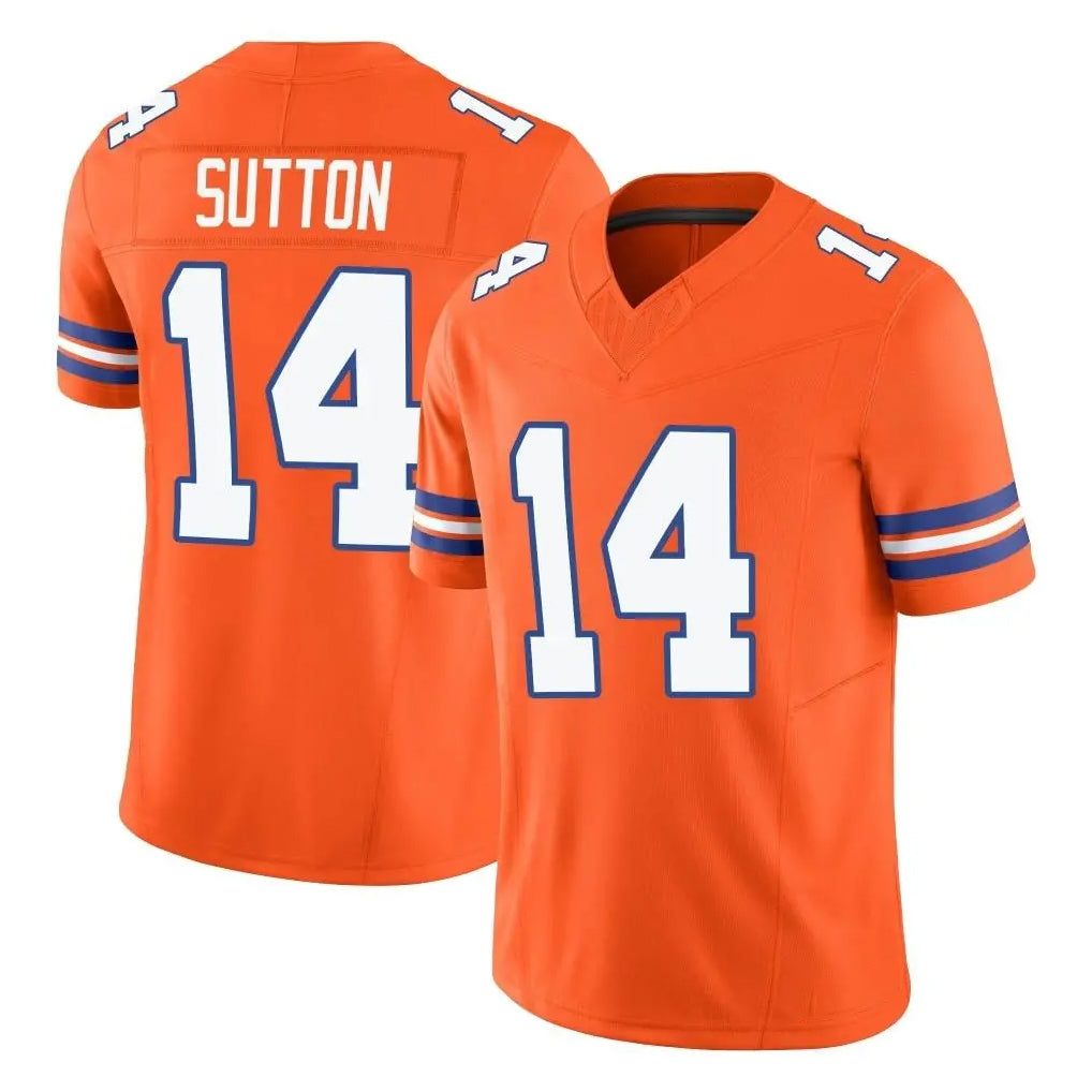 Parkc D.Broncos #14 Courtland Sutton Player Orange Limited Alternate Vapor F.U.S.E. Throwback Game Stitched Jerseys