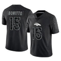Parkc D.Broncos #15 Nik Bonitto Player Black Reflective Limited Stitched Jerseys