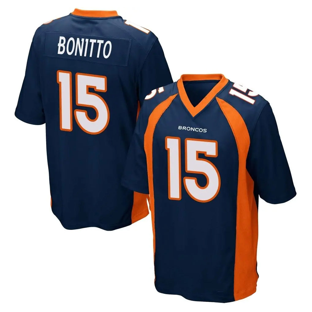 Parkc D.Broncos #15 Nik Bonitto Player Navy Game Stitched Jerseys