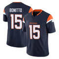 Parkc D.Broncos #15 Nik Bonitto Player Navy Limited Vapor F.U.S.E. Home Game Stitched Jerseys