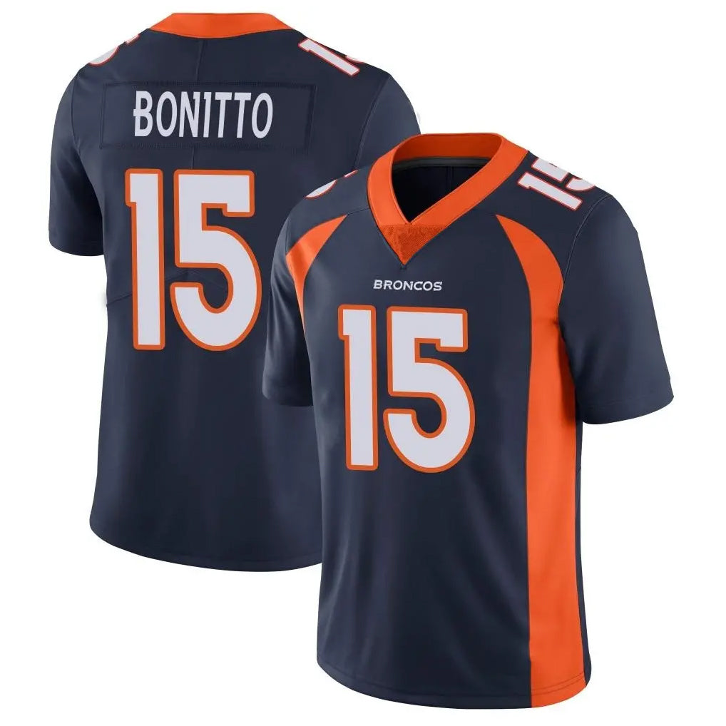 Parkc D.Broncos #15 Nik Bonitto Player Navy Vapor Untouchable Limited Game Stitched Jerseys