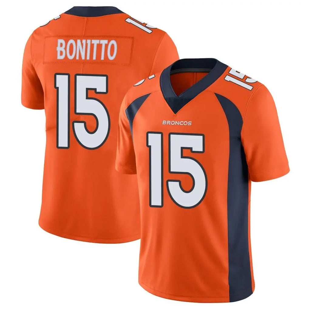 Parkc D.Broncos #15 Nik Bonitto Player Orange Color Vapor Untouchable Limited Game Stitched Jerseys