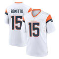 Parkc D.Broncos #15 Nik Bonitto Player White Home Game Stitched Jerseys