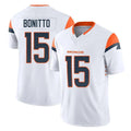 Parkc D.Broncos #15 Nik Bonitto Player White Limited Vapor F.U.S.E. Home Game Stitched Jerseys