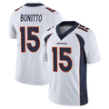 Parkc D.Broncos #15 Nik Bonitto Player White Vapor Untouchable Limited Home Game Stitched Jerseys