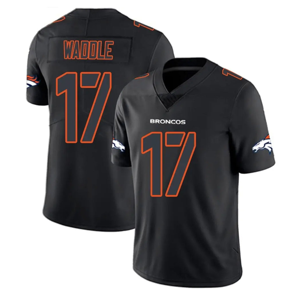 Parkc D.Broncos #17 Jaylen Waddle Player Black Impact Limited Game Stitched Jerseys