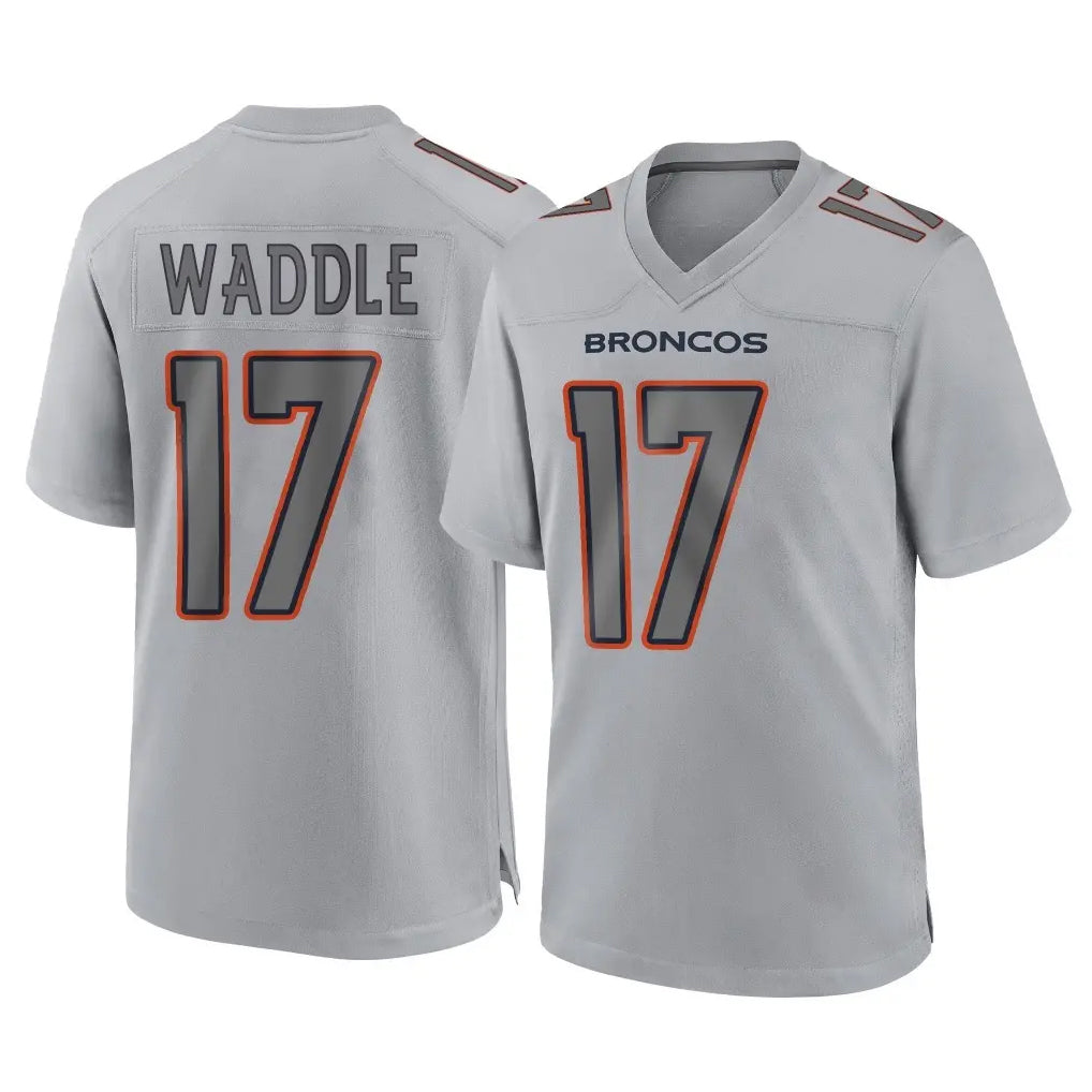 Parkc D.Broncos #17 Jaylen Waddle Player Gray Atmosphere Fashion Limited Game Stitched Jerseys