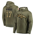 Parkc D.Broncos #17 Jaylen Waddle Player Olive Salute to Service Pullover Hoodies Home Game Stitched Jerseys