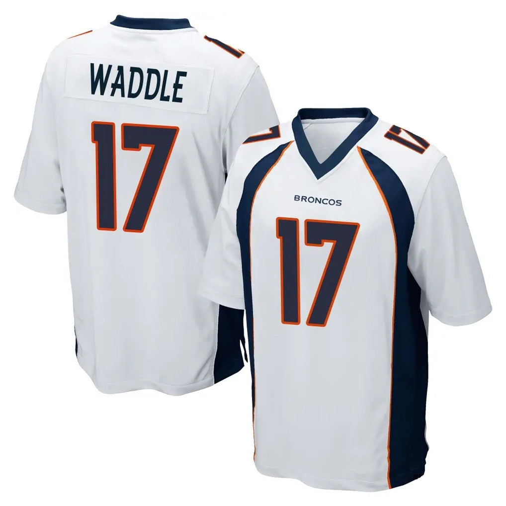 Parkc D.Broncos #17 Jaylen Waddle Player White Game Stitched Jerseys